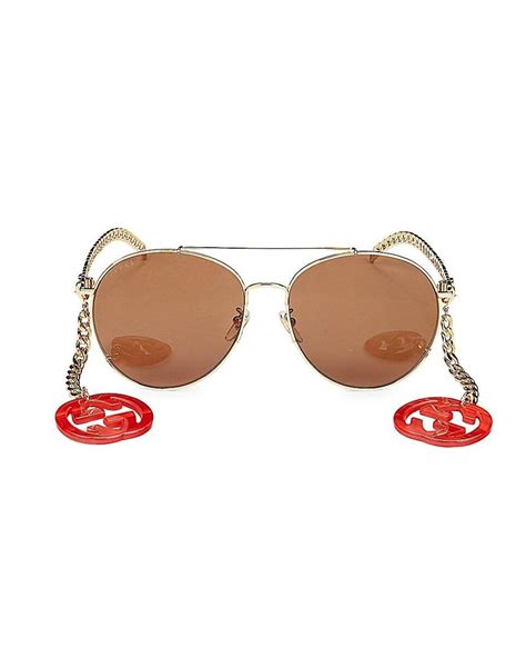 gucci 61mm round sunglasses.